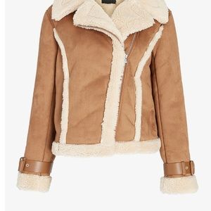Faux Shearling Moto Jacket